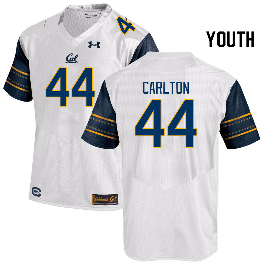 Youth #44 Xavier Carlton California Golden Bears College Football Jerseys Stitched Sale-White